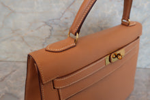 将图片加载到图库查看器，HERMES KELLY 32 Graine Couchevel leather Natural 〇W刻印 Shoulder bag 700010164
