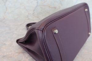 HERMES／エルメス バーキン35 トリヨンクレマンス レザン □F刻印 ハンドバッグ 700070245