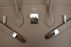 HERMES／エルメス バーキン35 トゴ トゥルティエールグレー □N刻印 ハンドバッグ 700060174