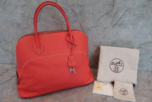 Load image into Gallery viewer, HERMES BOLIDE RELAX 35 Sikkim leather Rose jaipur □P Engraving Hand bag 600060161
