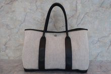 将图片加载到图库查看器，HERMES GARDEN PARTY PM Toile H/Leather Gray/Black □H刻印 Tote bag 600090028
