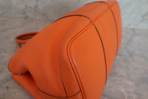HERMES／エルメス ガーデンパーティTPM ネゴンダ オレンジ □M刻印 トートバッグ 700080227