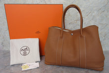 将图片加载到图库查看器，HERMES  GARDEN PARTY PM Negonda leather Gold □R刻印 Tote bag 600120296
