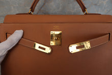 将图片加载到图库查看器，HERMES KELLY 32 Graine Couchevel leather Natural 〇W刻印 Shoulder bag 700010164
