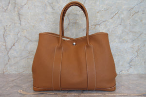 HERMES  GARDEN PARTY PM Negonda leather Gold □R刻印 Tote bag 600120296