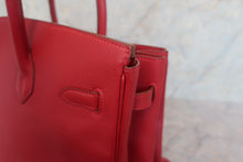 Load image into Gallery viewer, HERMES BIRKIN 35 Clemence leather Rouge vif □B Engraving Hand bag 700120190
