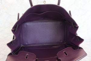 HERMES／エルメス バーキン35 トリヨンクレマンス レザン □F刻印 ハンドバッグ 700070245