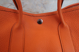 HERMES／エルメス ガーデンパーティTPM ネゴンダ オレンジ □M刻印 トートバッグ 700080227