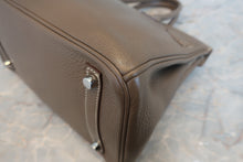 Load image into Gallery viewer, HERMES BIRKIN 30 Clemence leather Etoupe gray □H Engraving Hand bag 800020023

