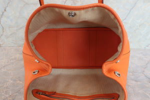 HERMES／エルメス ガーデンパーティTPM ネゴンダ オレンジ □M刻印 トートバッグ 700080227