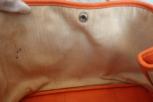 HERMES／エルメス ガーデンパーティTPM ネゴンダ オレンジ □M刻印 トートバッグ 700080227