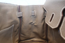 Load image into Gallery viewer, HERMES BIRKIN 30 Clemence leather Etoupe gray □H Engraving Hand bag 800020023
