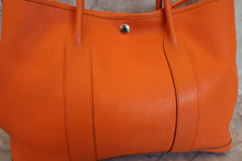 Load image into Gallery viewer, HERMES  GARDEN PARTY PM Negonda leather Orange □O Engraving Tote bag 700010158
