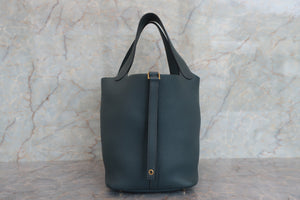 HERMES／エルメス ピコタンロックＭＭ トリヨンクレマンス ブルーオラージュ Z刻印 ハンドバッグ 700060249