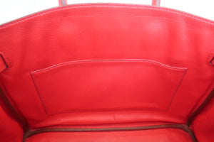 HERMES BIRKIN 30 Gulliver leather Rouge vif □B刻印 Hand bag 500090276