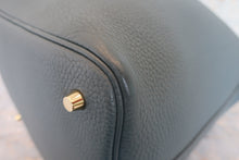 將圖片載入圖庫檢視器 HERMES／エルメス ピコタンロックＭＭ トリヨンクレマンス ブルーオラージュ Z刻印 ハンドバッグ 700060249
