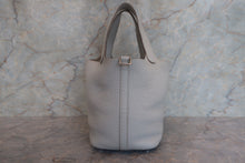 Load image into Gallery viewer, HERMES PICOTIN LOCK PM Clemence leather Pearl gray Y Engraving Hand bag 700120137
