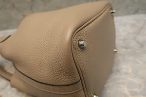 HERMES／エルメス ピコタンロックＰＭ トリヨンクレマンス トゥルティエールグレー □O刻印 ハンドバッグ 700080230