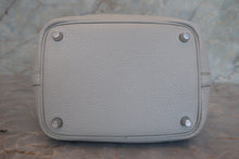 Load image into Gallery viewer, HERMES PICOTIN LOCK PM Clemence leather Pearl gray Y Engraving Hand bag 700120137
