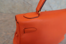 画像をギャラリービューアに読み込む, HERMES／エルメス ケリー32 ヴォーガリバー オレンジ 〇Z刻印 ショルダーバッグ 800020210
