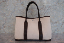 将图片加载到图库查看器，HERMES GARDEN PARTY PM Toile H/Leather Marron/Brown □I刻印 Tote bag 600090029
