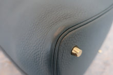 將圖片載入圖庫檢視器 HERMES／エルメス ピコタンロックＭＭ トリヨンクレマンス ブルーオラージュ Z刻印 ハンドバッグ 700060249
