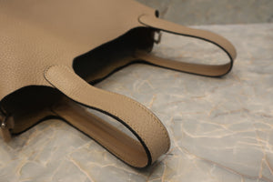 HERMES／エルメス ピコタンロックＰＭ トリヨンクレマンス トゥルティエールグレー □O刻印 ハンドバッグ 700080230