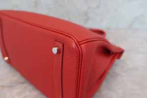 HERMES BIRKIN 30 Togo leather Rouge piment □Q刻印 Hand bag 600060126