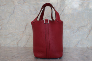 HERMES／エルメス ピコタンＰＭ トリヨンクレマンス ルージュガランス □J刻印 ハンドバッグ 600100009