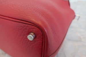 HERMES／エルメス ピコタンＰＭ トリヨンクレマンス ルージュガランス □J刻印 ハンドバッグ 600100009