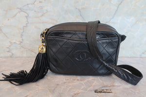 CHANEL/シャネル マトラッセフリンジショルダーバッグ ラムスキン ブラック/ゴールド金具 ショルダーバッグ 700090005
