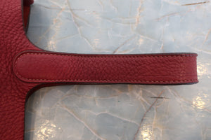 HERMES／エルメス ピコタンＰＭ トリヨンクレマンス ルージュガランス □J刻印 ハンドバッグ 600100009