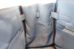 HERMES BIRKIN 30 Clemence leather Blue paradise □R刻印 Hand bag 700010154