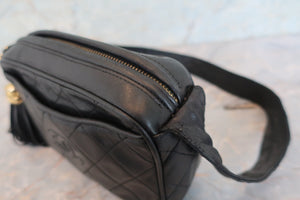 CHANEL/シャネル マトラッセフリンジショルダーバッグ ラムスキン ブラック/ゴールド金具 ショルダーバッグ 700090005