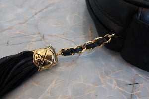 CHANEL/シャネル マトラッセフリンジショルダーバッグ ラムスキン ブラック/ゴールド金具 ショルダーバッグ 700090005