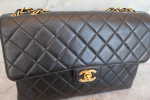 CHANEL/シャネル 中マトラッセシングルフラップチェーンショルダーバッグ ラムスキン ブラック/ゴールド金具 ショルダーバッグ 700080228