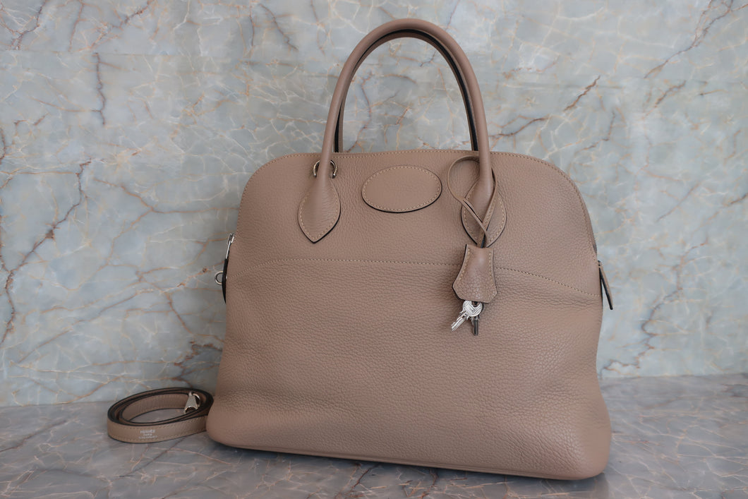 HERMES／エルメス ボリード35 トリヨンクレマンス トゥルティエールグレー □M刻印 ショルダーバッグ 700060143