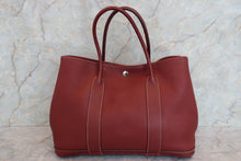 将图片加载到图库查看器，HERMES  GARDEN PARTY PM Negonda leather Rouge H □N刻印 Tote bag 700010147
