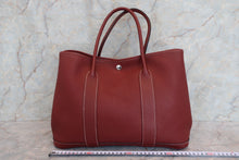 将图片加载到图库查看器，HERMES  GARDEN PARTY PM Negonda leather Rouge H □N刻印 Tote bag 700010147
