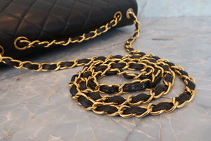 CHANEL/シャネル 中マトラッセシングルフラップチェーンショルダーバッグ ラムスキン ブラック/ゴールド金具 ショルダーバッグ 700080228
