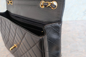 CHANEL/シャネル 中マトラッセシングルフラップチェーンショルダーバッグ ラムスキン ブラック/ゴールド金具 ショルダーバッグ 700080228