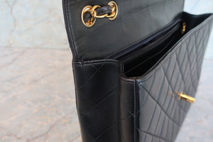 CHANEL/シャネル 中マトラッセシングルフラップチェーンショルダーバッグ ラムスキン ブラック/ゴールド金具 ショルダーバッグ 700080228
