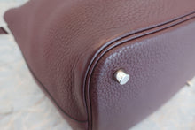 将图片加载到图库查看器，HERMES PICOTIN LOCK MM Clemence leather Bordeaux □M刻印 Hand bag 600080005
