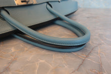 画像をギャラリービューアに読み込む, HERMES／エルメス バーキン40 トワルアッシュ/トリヨンクレマンス ベージュ/シエル □M刻印 ハンドバッグ  800010168
