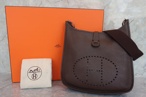 HERMES／エルメス エブリン2GM トリヨンクレマンス ショコラ □L刻印 ショルダーバッグ 700070259
