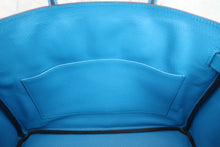 将图片加载到图库查看器，HERMES BIRKIN 30 Epsom leather Blue zanzibar A刻印 Hand bag 600060113

