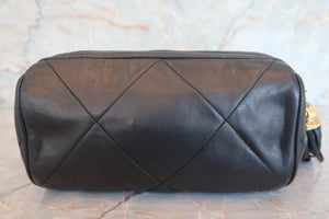 CHANEL/シャネル ココマークフリンジチェーンショルダーバッグ ラムスキン ブラック/ゴールド金具 ショルダーバッグ 700090020