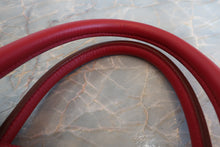 Load image into Gallery viewer, HERMES BIRKIN 35 Toile H/Graine Couchevel leather Beige/Rouge vif □D Engraving Hand bag 700100044
