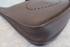 HERMES／エルメス エブリン2GM トリヨンクレマンス ショコラ □L刻印 ショルダーバッグ 700070259