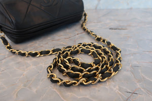 CHANEL/シャネル ココマークフリンジチェーンショルダーバッグ ラムスキン ブラック/ゴールド金具 ショルダーバッグ 700090020
